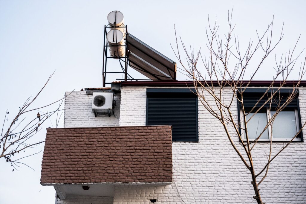 A heat pump at an American home