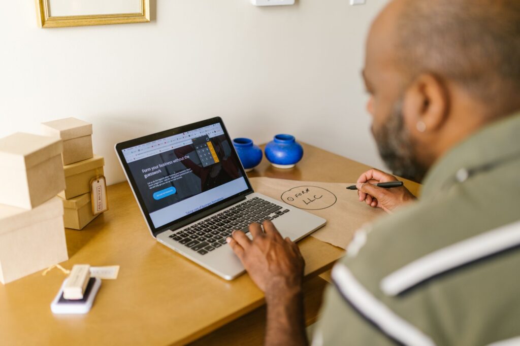 A New York small-business owner at work